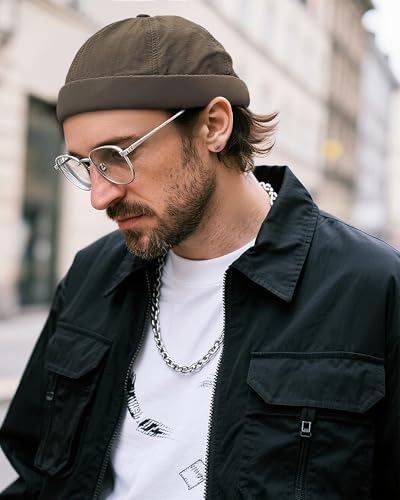 Croogo Quick Dry Docker Cap Lightweight Breathable Brimless Hats for Men - color: Ct81-brown