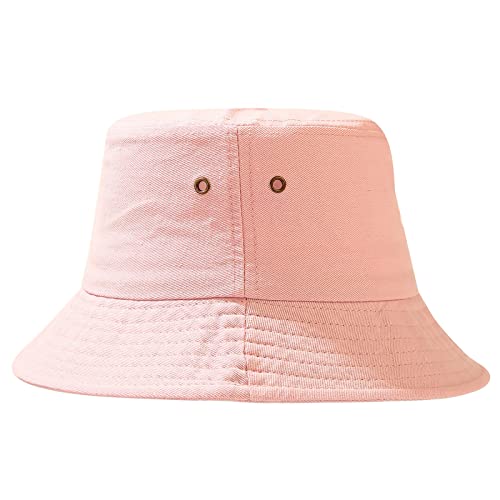 Unisex Bucket Hat Summer UPF 50+ Sun Protection Outdoor Beach Fishing Travel Hiking Hat - color: Pink