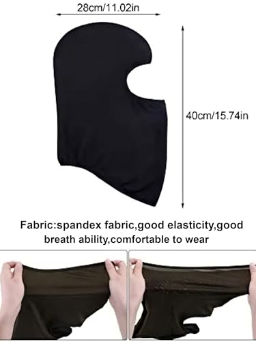 6 Pcs Ski Mask Full Face Cover Balaclava Summer Face Covering Ice Silk UV Protection for Men Outdoor Cycling Running Hood(Multiple Color) - color: Multiple Color, size: 7 1/8