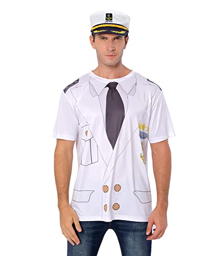 Ibeauti Unisex Adult Adjustable Captain Costume Admiral Hat Cosplay Sailor Cap - color: Black