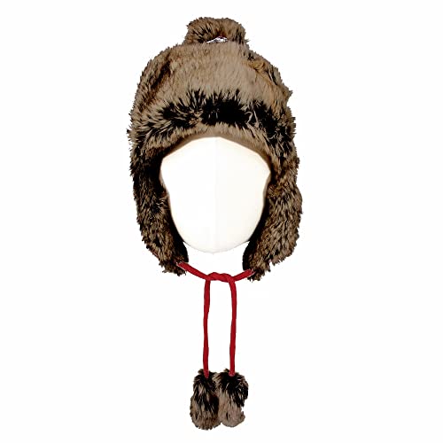 WITHMOONS Fleece Maple Fair Isle Knit Beanie Hat Earflaps Cap FZ70021 - color: Wine
