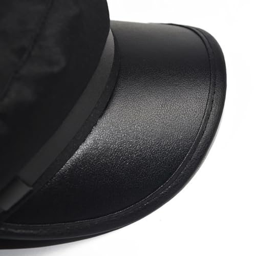 GSHLLO Black Chauffeur Hat Flat Taxi Driver Hat Festival Costume Hat Mens Fiddler Cap Fisherman Sailor Hat Fancy Dress Cap