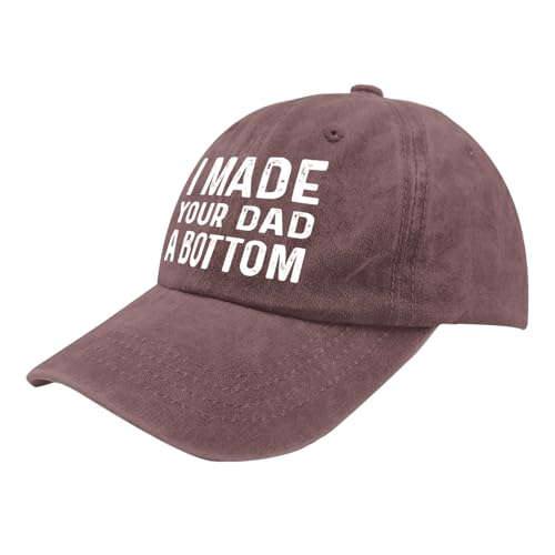 I Made Your Dad A Bottom Hat for Men Funny Dad Hat Funny Gifts for Men - color: Wine Red