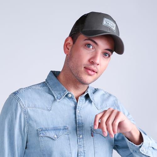 Levi's Men's Classic Style Logo Trucker Hat - Adjustable Lightweight - color: Olive