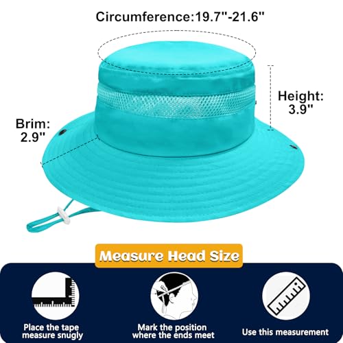 ZOORON Outdoor Kids Sun Hat UPF 50+ Quick Dry Bucket Hat for Boys Girls - color: 1pack-blue