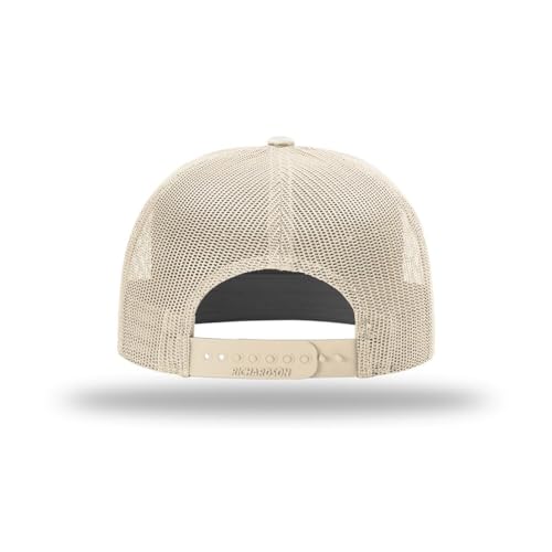 Richardson 168 Hi-Pro 7 Panel Adjustable Snapback Trucker Mesh Back Cap - color: Harvest Duck Camo/Sandstone
