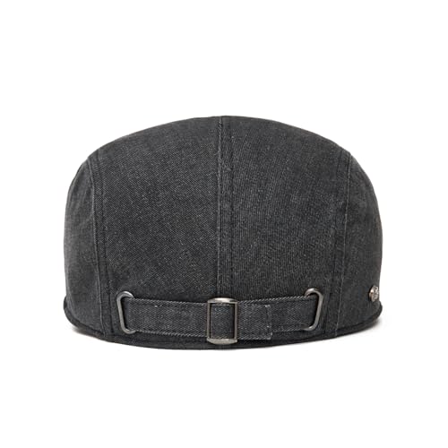 QHFHULV Newsboy Cap for Men Cotton Flat Gatsby Ivy Golf Cabbie Driving Hat - color: Casual Khaki