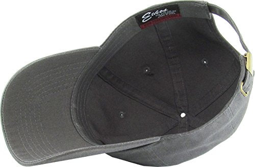 KBETHOS Classic Unisex Cotton Adjustable Low Crown Baseball Cap – Plain Dad Hat - color: Dark Gray Classic