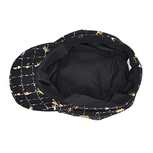 Women's Classic Retro Tweed Plaid Newsboy Cap Gatsby Cabbie Hat