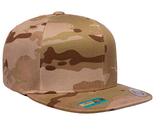 6-Panel Structured Flat Visor Classic Snapback (6089) - color: Arid