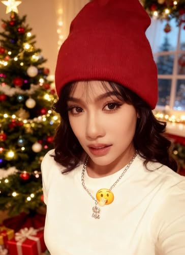 HIWIND Beanie for Men Women Knit Cuffed Winter Beanies Skull Cap Hat - color: Wine Red