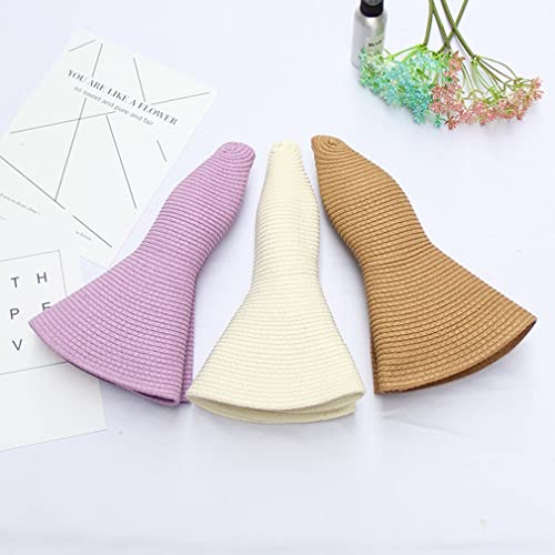 Big Beach Hats for Women Foldable Summer Wide Brim Packable Oversized Sun Hat Lady Girl Travel Straw Cap - color: Purple