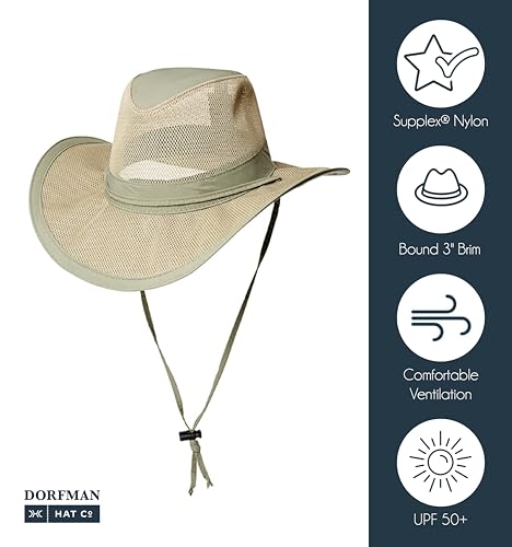 Dorfman Pacific Men's 1 Piece Suplex Pinch Front Safari Hat - color: Charcoal, size: Medium