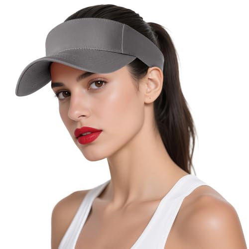 Dxhycc Sport Sun Visor Hats for Women Men - color: Grey