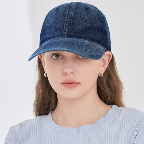 Baseball Cap for Women Men Classic Strapback Hats Adjustable Sun Hat - color: Navy