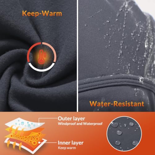 baleaf Balaclava Ski Mask Warm Winter Face Mask with Neck Gaiter - color: Grey