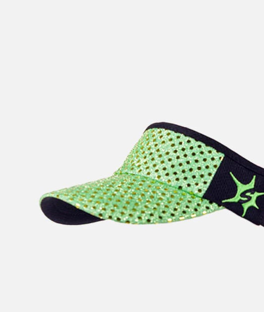 Sparkle Headsweats Running Visor - color: Lime Green