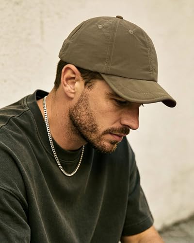CLAPE Color-Block Short Brim Cap, Quick Dry Lightweight Outdoor Hat - color: Bs26sb08-khaki&wine