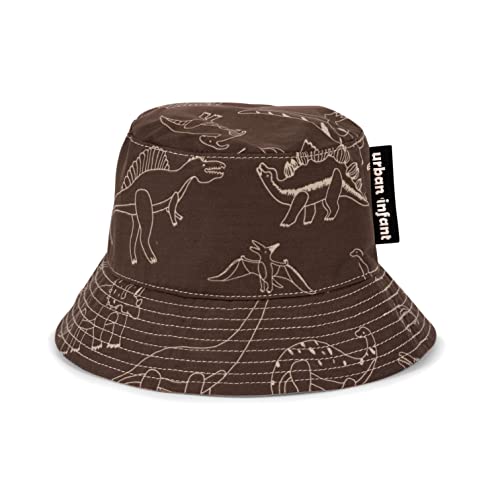 Urban Infant Toddler Bucket Hat – Girls and Boys Sun Hat - Lightweight and Reversible - Kids Ages 1-5 - color: Dinosaurs, size: 1-2T
