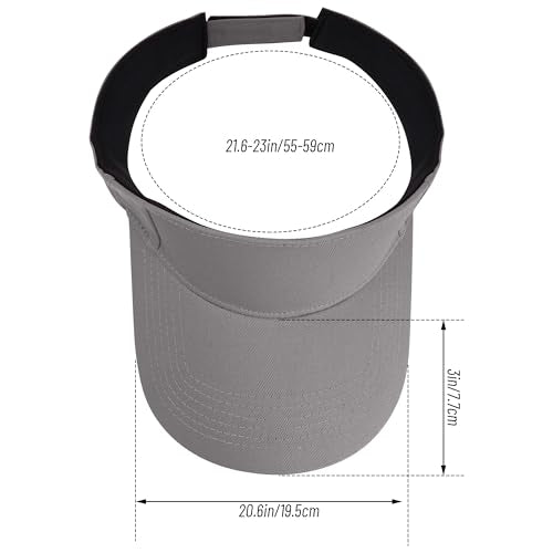 Dxhycc Sport Sun Visor Hats for Women Men - color: Grey