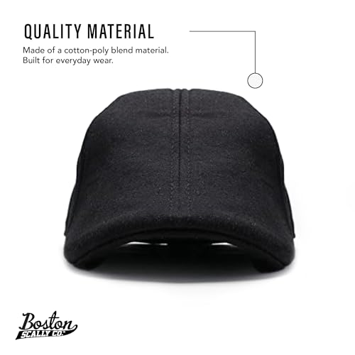 The Original Boston Scally Cap - The Scrapper Newsboy Flat Cap - 6 Panel Cotton Fitted Hat for Men - size: X-Large