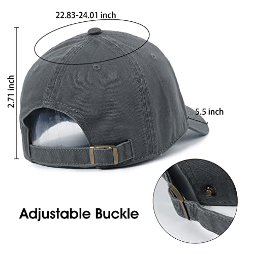 Unisex Cotton Baseball Cap Plain Blank Dad Hat Adjustable Solid Hat - color: Cem-black/Dark Grey/Khaki