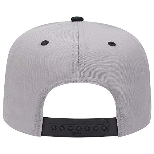 OTTO 6 Panel Pro Style Cotton Blend Twill Cap - color: Blk/Gry