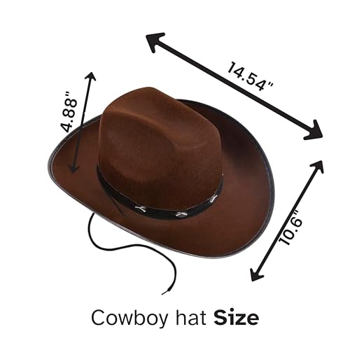 Kangaroo Western Style Wide Brim Felt Cowboy Hat for Men for Cosplay Events