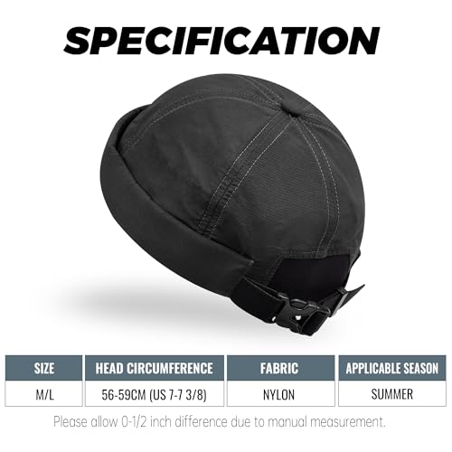 CLAPE Mens Docker Cap Quick Dry Brimless Hat Adjustable Street Casual Lovers Visor-Less Sailor Skullcap Beanies Hat Watch Cap