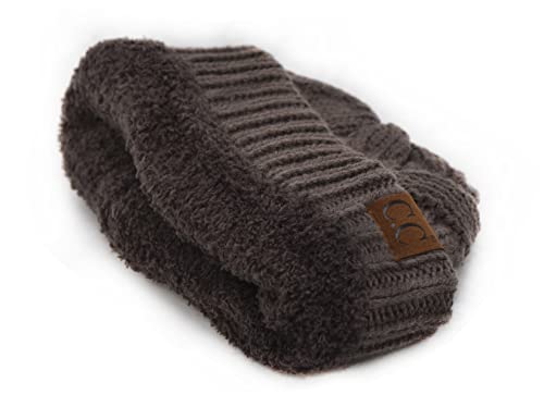 C.C Trendy Warm Chunky Soft Stretch Cable Knit Beanie - color: Earth Grey