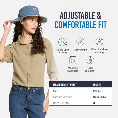 MISSION Cooling Bucket Hat - Unisex Wide-Brim Hat for Men & Women - Lightweight, Foldable & Durable - Cools Up to 2 Hours - color: Sea Palm