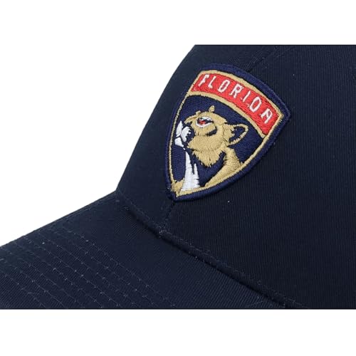 AMERICAN NEEDLE Unisex Officially Licensed NHL National Hockey League Adjustable Buckle Strap Baseball Hat - color: Florida Panthers (Navy)