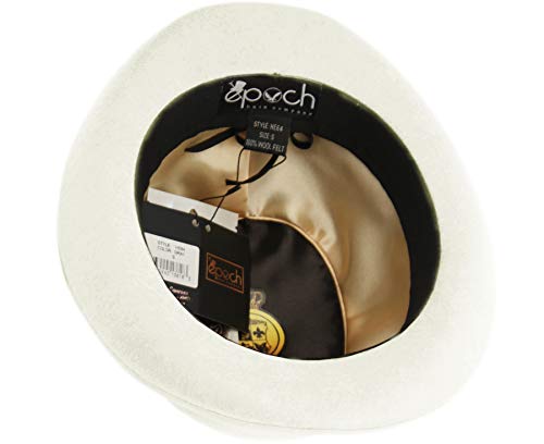 EPOCH Men's Wool Felt Derby Hat - color: Ivory, size: X-Large