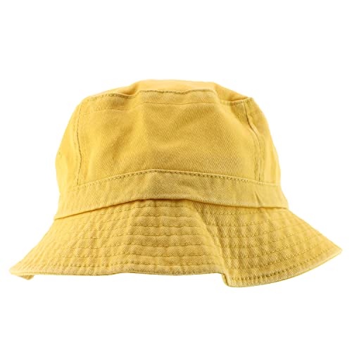 Armycrew XXL Oversize Pigment Dyed Washed Bucket Hat Fits Upto 3XL - color: Yellow, size: X-Large-XX-Large