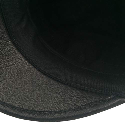 Leather Fiddler Cap Biker Cap Greek Fisherman Unisex Style - size: Medium