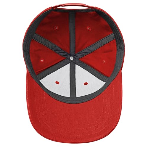 American Flag Baseball Cap for Men Women, Flag Embroidery & Adjustable Fit - color: Red / Red