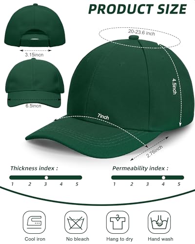 Foaincore 36 Pack Blank Baseball Cap Bulk Adjustable Back Strap Sublimation Hats Plain Unisex Trucker Hat for Men Women - color: Dark Green