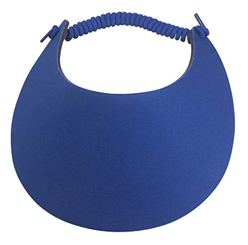 TOP HEADWEAR Women's Cotton Foam Visor- Stretch Sun Protection Hat - color: Royal