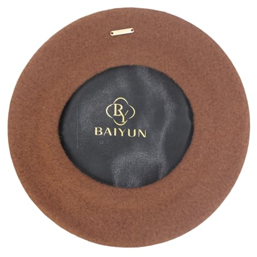 Classic Wool French Red Beret Hats for Women Men - color: M--chocolate
