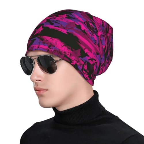 Slouchy Beanie Hat Skull Cap Chemo Headwear Baggy Hats for Men Women Running Cycling - color: Camo Hunting
