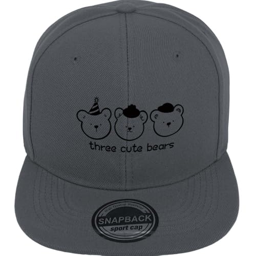 ZH Plain Flat Brim Snapback Baseball Caps Adjustable Blank Baseball Caps Wholesale 12 Pack - color: Dark Gray