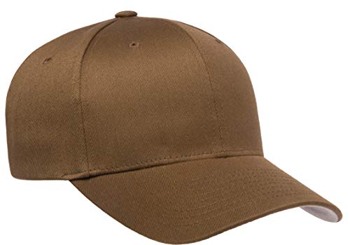 Flexfit Men's Athletic Baseball Fitted Cap - color: Coyote Brown, size: Large-X-Large
