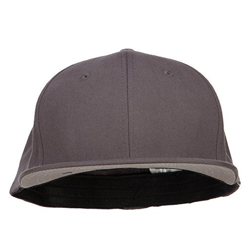 e4Hats.com Big Size Flat Bill Stretchable Fitted Cap - color: Grey, size: X-Large-XX-Large