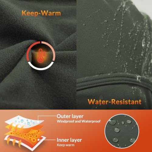 baleaf Balaclava Ski Mask Warm Winter Face Mask with Neck Gaiter - color: Army Green