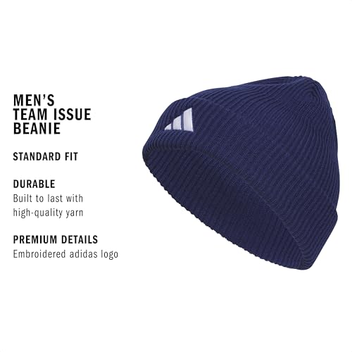 adidas Men's Team Issue Beanie - color: Dark Blue/White/2.0