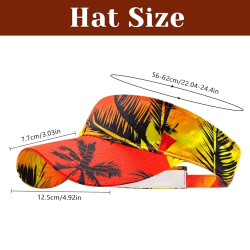 YAMEIZE Leopard Sun Visors for Women Men - Cheetah Print Running Golf Tennis Sun Hat Adjustable Ponytail Cap for Sport - color: 6#