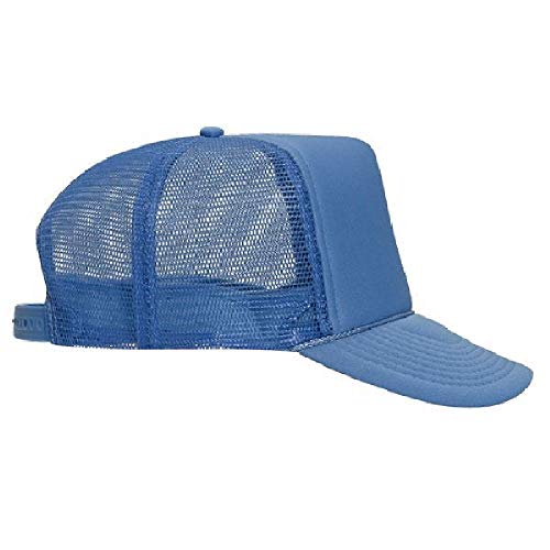 OTTO Polyester Foam Front 5 Panel High Crown Mesh Back Trucker Hat - color: Col. Blue