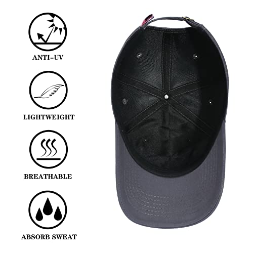 IIN American Flag Baseball Cap for Men Women Low Profile USA Army Tactical Operator Military Plain Dad Hat - color: Flag-dark Gray