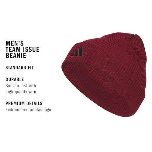 adidas Men's Team Issue Beanie - color: Collegiate Burgundy/Black/2.0
