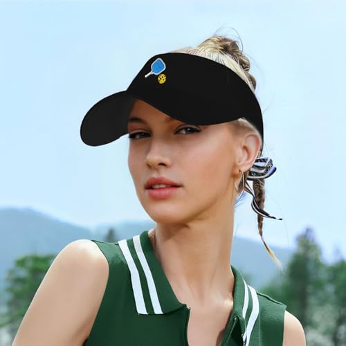Embroidered Pickleball Visor Men Women,Gifts for Pickleball Lovers - color: Black, style: Pickleball